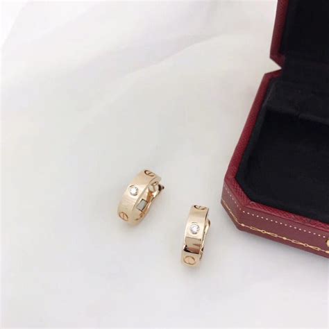 cartier love stud earrings replica|cartier love earrings full diamond.